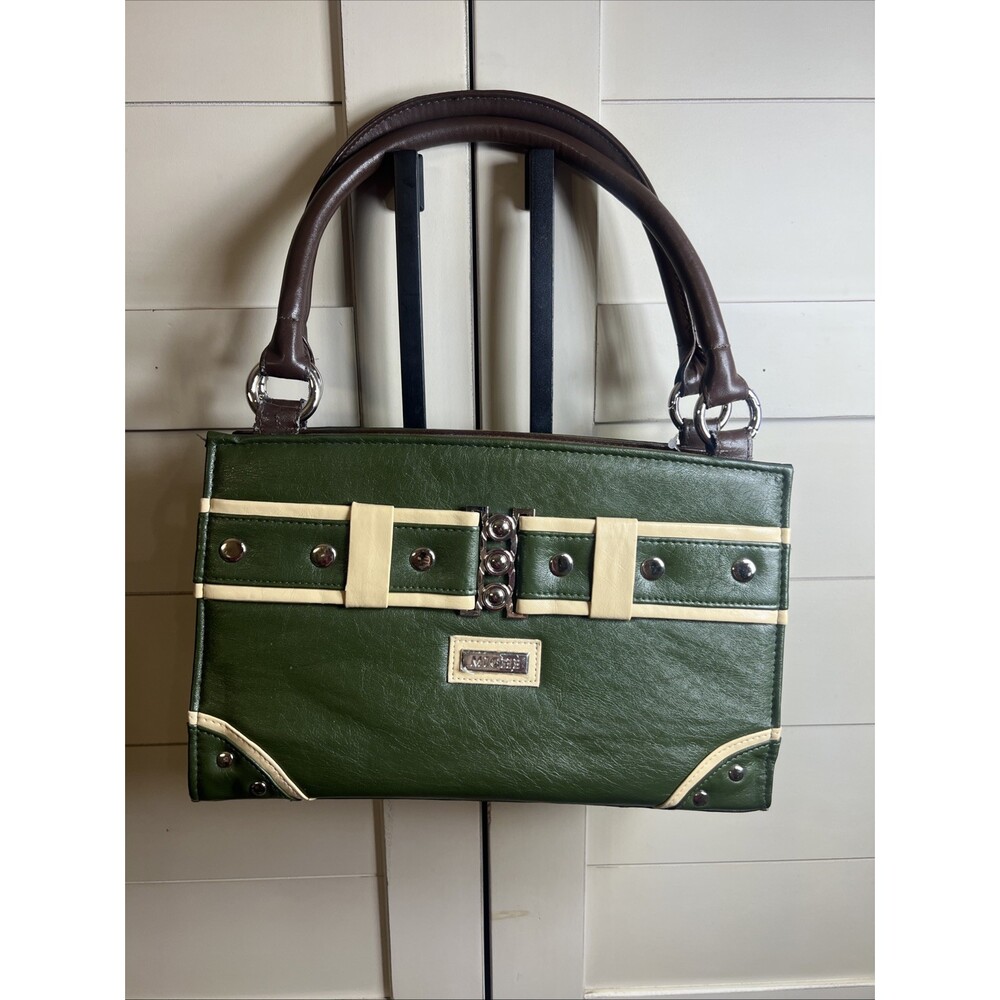 Vintage Miche Darla Retired Classic Handbag And Shell Set Olive Green Purse